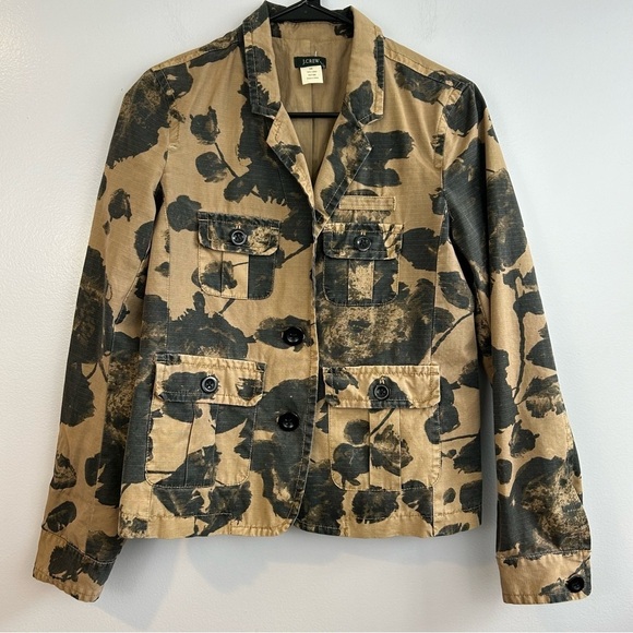 J. Crew Camoflauge Floral Jacket Blazer Size XS - Picture 1 of 10
